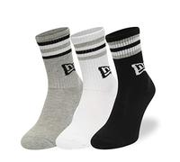 Calze New Era Retro Stripe Crew grigio bianco nero (3 paia) - 43-46