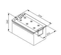 0 092 TE0 888 BOSCH Batteria avviamento per AC,ALFA ROMEO,AUTO UNION,AYATS,BERKH