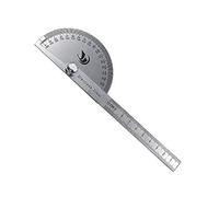 0-10 cm, goniometro in acciaio inossidabile, goniometro a 180 gradi, mirino angolare, righello di misurazione rotativo braccio, righello angolare, strumento per la lavorazione del legno argento
