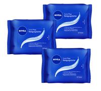 (0,15 €/ Panno) 3x 25 NIVEA Crema Cura Panno-Pulizia Make Up Solvente