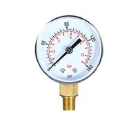 0 ~ 160psi 0 ~ 11bar Manometro meccanico a doppia scala filtro piscina acquario acqua aria gas manometro misuratore 1/8 "NPT montaggio inferiore