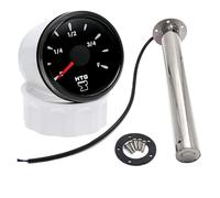 0-190 OHM Manometro del serbatoio + Sensore di livello delle acque reflue Impermeabile 7 colori di luce 52mm Misuratore di livello dei rifiuti Monitoraggio stabile(300mm SensorXGauge)