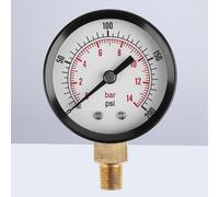 0-200psi 0-14bar Misuratore di pressione vuoto per gasolio acqua olio