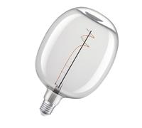 OSRAM Lampada LED Vintage 1906 vetro chiaro, 4,8W, 400lm, forma a palloncino con diametro 170mm e attacco E27, luce bianca calda a 2700K, filamento dimmerabile, durata fino a 15.000 ore