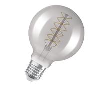 OSRAM Lampada LED Vintage 1906 vetro fumé, 7,8W, 360lm, forma Globo con diametro 95mm e attacco E27, luce bianca calda, filamento a spirale, dimmerabile, durata fino a 15.000 ore