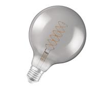 OSRAM Lampada LED Vintage 1906 vetro fumé, 7,8W, 360lm, forma Globo con diametro 125mm e attacco E27, luce bianca calda, filamento a spirale, dimmerabile, durata fino a 15.000 ore