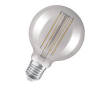 OSRAM Lampada LED Vintage 1906 vetro fumé, 11W, 500lm, forma Globo con diametro 125mm e attacco E27, luce bianca calda, filamento lineare, dimmerabile, durata fino a 15.000 ore