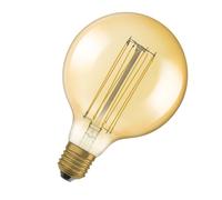 OSRAM Lampada LED Vintage 1906 vetro dorato, 5,8W, 470lm, forma Globo con diametro 125mm e attacco E27, luce bianca calda, filamento lineare, dimmerabile, durata fino a 15.000 ore