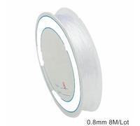 0,25/0,3/0,35/0,4/0,45/0,5/0,6/0,8 mm 1 rotolo di filo per lenza trasparente, resistente, in nylon, per perline, gioielli fai da te-09CL 0,8 mm (8 m) - 1 rotolo