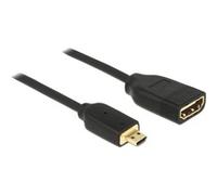 DELOCK 65687 - Connettore HDMI Micro-D > presa A, 4K 60 Hz, 20 cm