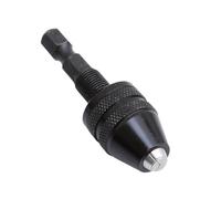 0.3-3.6mm Mandrino senza chiave Punte da trapano elettrico Adattatore for albero motore Mandrino 1/4 "Codolo esagonale Convertitore adattatore a cambio rapido (Color : Black)