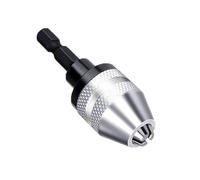0.3-3.6mm Mandrino senza chiave Punte da trapano elettrico Adattatore for albero motore Mandrino 1/4 "Codolo esagonale Convertitore adattatore a cambio rapido (Color : Silver)
