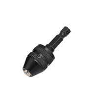 0,3-6,5 mm manico esagonale a cambio rapido a tre ganasce autocentrante mandrino elicoidale 0,3-3,6 mm set di utensili elettrici per rettifica (0,3-3,6 mm nero)