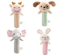 0-3 anni Giocattolo a sonagli per bambini, Pallina morbida da afferrare, Pupazzo a sonagli in peluche, Giostrina per culla, Bastoncino educativo per bambini, Pupazzo a sonagli, Peluche a forma di cucc