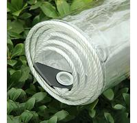 0,3 Mm Telone In PVC Impermeabile da Con Occhielli,Telone Trasparente In Plastica for Patio Esterno,Isolamento Vegetale Film Morbido In PVC,Telo Copertura Antipioggia,400g/m² (1x2.5m/3.3x8.2ft)