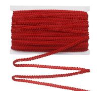 0.3"x27Yds Gimp Braid Trim per Upholstery Polyester Ribbon, Rosso