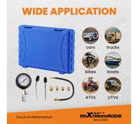 0-300PSI Tester di compressione del motore Tester del manometro per auto Tester del misuratore Auto Cilindro del motore a gas a benzina con adattatore M10 M12 M14 M18