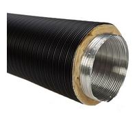 0,30m/0,75m Isolato Aluflexrohr Tubo Flessibile Ø 80, 100, 125 MM, Nero/Grigio