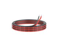 0.32mm² 22AWG Silicone Filo 2 Conduttore Parallelo 10metri[5M Nero 5M Rosso] Hook Up Cavo Elettrico in rame senza ossigeno ad Alta Temperatura Resistente