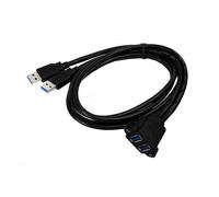 (0.3m) Cavo di prolunga USB 3.0 a doppia porta per una connessione senza interruzioni in vari ambienti.