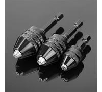 0.3mm-8.0mm Mini Keyless Chuck Punte da trapano elettriche Pinza Convertitore Estensione Cacciavite Mandrini Adattatore Dispositivo 1/4 "Hambo esagonale