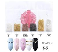 0.4 mm 3D micro perline in acciaio colore misto charms Stud manicure nail art decorazioni mini Small caviale di nail Tool