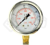 0-40 BAR - 1/4" - DIAM. 63 MM - MANOMETRO GLICERINA PER MISURAZIONE PRESSIONE