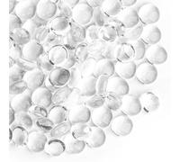 0.44KG Marmi di vetro trasparente,mini perline di vetro piatto trasparenti~150 pezzi per riempitivi di vasi,gemme Mancala Fish Tank Rocce per acquario da tavolo,Home Decor Art Craft Supplies0.5"~0.7")