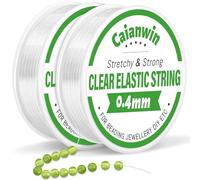 0.4mm/100m Filo Elastico per Braccialetti Caianwin 2 Volumi Hilo per Braccialetti 0.4mm Transparente Elastico per Braccialetti Filo Nylon per Braccialetti e Perline per la Creazione di Gioielli