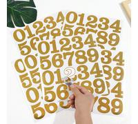 0,5/1/2 pollici Adesivi numerici dorati e argentati, Numeri per cassette postali in vinile impermeabile da 0,5-2 pollici, Decalcomanie alfabetiche decorative per artigianato fai-da-te, cartelli di ind