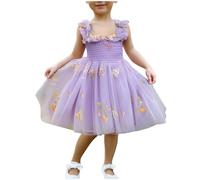 0-5 Anni Vestito Principessa Bambina Senza Manica Stampa Carino Abiti in Tulle Elegante Ragazza Estiva Bambine Abiti Girocollo Bambina Abito per la Festa