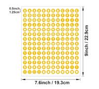 0.5 Inch Waterproof Vinyl Alphabet Dot Stickers Self Adhesive for DIY Crafts Journaling Scrapbooking Labeling Per Classificazione(WHITE)