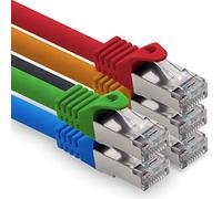 0,5 m - 5 colori 02 CAT.7 cavo Ethernet per computer (cavo grezzo), cavo patch S-FTP LSZH PIMF 10 GB s RJ45 maschio Cat6a