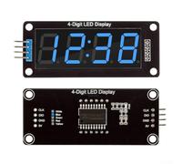 0,56 pollici TM1637 4-Digit Common-Anodo Comune Sette Segmenti Modulo Display LED per Arduino - RGB-Selezionabile (Rosso/Verde/Blu/Giallo/Bianco), 8 livelli Scala di Grigio, 5V Logica (Blu)