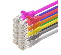 0,5m - 10 couleurs - 10 pièces - CAT5 Câble Ethernet Set - Câble Réseau RJ45 | câble de Patch | LAN Câble |CAT 5e |100 MHz | compatible avec CAT 6 / CAT 6a / CAT 7 | pour le switch, routeur, modem, Patchpannel, point d'accès, panneaux de brassage