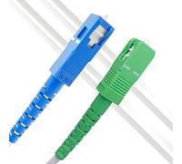 0,5m Cavo Fibra Ottica SC/APC per SC/UPC Simplex Monomodale 9/125μm LSZH, Compatibile con Freebox Iliad, Bianco,(0,5m)