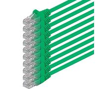 0,5m - verde - 10 pezzi - Rete Cavi Cat6 CAT 6 | 250MHz | non contiene alogeni | compatibile con CAT 5e / CAT6a / CAT7 | 10 / 100 / 1000 / 10000 Mbit / s | per switch, router, modem, Patchpannel, Access Point, pannelli di permutazione