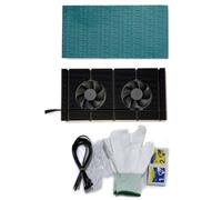 (0.5mm Pad 700) Dissipatore di calore in alluminio per pannello posteriore GPU + doppia ventola PWM per RTX 3090 3080 3070
