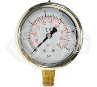 0-6 BAR - 1/4" - DIAM. 63 MM - MANOMETRO GLICERINA PER MISURAZIONE PRESSIONE