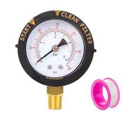 0-60psi Manometro Filtro Acqua, Manometro Acciaio Inossidabile con Nastro Sigillante Filettatura Indicatore Pressione Pompa Piscina Attacco Inferiore 1/4 NPT Tabella Test Pressione per Acqua