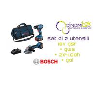 0.615.A50.07N 18V GSR + GWS + 2X4.0AH + GAL SET DI 2 UTENSILI DA 18 V BOSCH