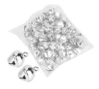 0.6in Iron Small Bells Mini Tiny Iron Jingle Bells with Hole, 50pcs Chiling Jingle Bells, Christmas Bells Gold Bells Decorazione per la Casa per il Compleanno del Festival di