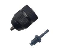 0.8-10mm 3-Jaw 3/8-24UNF Mandrino senza chiave Adattatore for chiave a cambio rapido SDS-Plus Gambo 1/4 "Quadrato esagonale for avvitatore a percussione (Color : Chuck and Hex Shank)