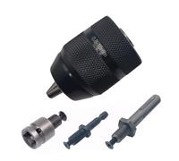 0.8-10mm 3-Jaw 3/8-24UNF Mandrino senza chiave Adattatore for chiave a cambio rapido SDS-Plus Gambo 1/4 "Quadrato esagonale for avvitatore a percussione (Color : Chuck and Shank Set)