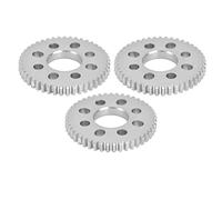 0.8 Module Spur Gear Set | 3Pcs Aluminium Gears with 8 Holes & 14mm Center | 4mm Thickness for Robotics/Industrial Machinery/DIY Projects | Sturdy Anodized Kit (4312-0414-0048)