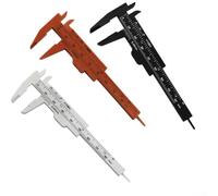0-80mm Plastica Per Mini Calibro Scorrevole Vernier Con Metrico E Marcature Per Misurazione Accurata Di Piccoli Oggetti E Parti Industriali (Bianco + Rosso + Nero)