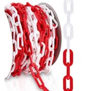 (0,84 Eur / M) Absperkette 25m Pioggia Plastica Catena Sicurezza Warnkette 6 MM