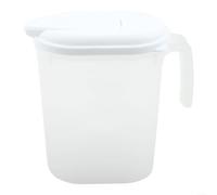0 8L Contenitore in plastica con coperchio per acqua, succhi di frutta, latte, bevande adatto per frigorifero porta stoccaggio in casa, bar, negozio di tè al latte, design in plastica trasparente