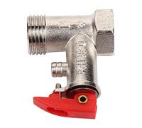 0 8Mpa Brass Pressure Relief Safety Valve for Electric Water Heater, Durable Thickening Design, Easy Install Red Handle, Solid Brass Build, Kitchen Use