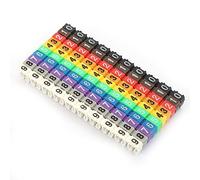0-9 Clip con codifica digitale su cavo di plastica Identificazione del contrassegno del filo Numero dell'etichetta Etichetta Etichetta del filo Set Marcatore colorato(100PCS KCM-2.5MM 2.5 square)